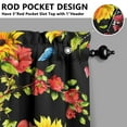 thumbnail image 5 of Boho Country Curtains 36 Inch - 3 Panel Rustic Farmhouse Set with Vintage Blooming Botanicals, Rod Pocket Kitchen Window Drapes for Cottage Decor, 5 of 6