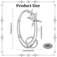 1Pc Alloy Spring Gate Rings Star Platinum 94x61x8.5mm DIY - Walmart.com