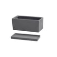 thumbnail image 1 of Macetero Rectangular de cerámica con bandeja, artículos for macetas pequeños perforados de escritorio de oficina, verde, Simple, escandinavo, suculento, 1 of 9