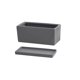 thumbnail image 1 of Macetero Rectangular de cerámica con bandeja, artículos for macetas pequeños perforados de escritorio de oficina, verde, Simple, escandinavo, suculento, 1 of 9