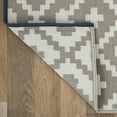 thumbnail image 4 of World Rug Gallery Trellis Geometric Reversible Plastic Indoor and Outdoor Picnic Mat, Camping Rug, RV Rug - GRAY 3'x5', 4 of 9