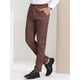 thumbnail image 2 of Pantalones de graduación a cuadros para hombre Pantalones de traje a cuadros formales de ajuste regular marrón S, 2 of 6
