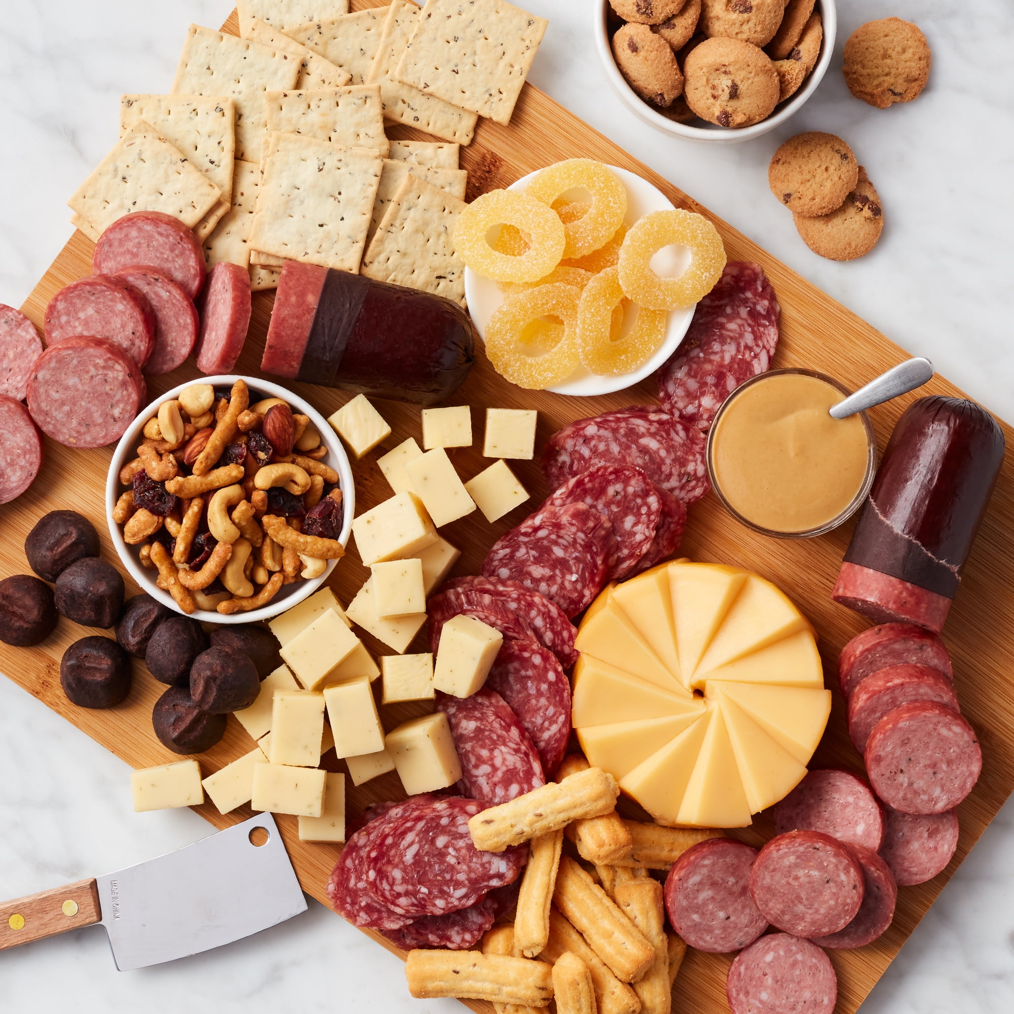 Hickory Farms Premium Charcuterie Board Gift Set, 14 pieces | The Complete Snack Gift