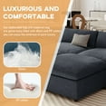 thumbnail image 3 of EUROCO 152.8" Oversized Sectional Sofa for 6 seats Down Filled Upholstered Sofa Couch with Seattle interior,Feather+PP cotton, 2 movable footrests, Solid wood Frame for Living Room, Apartment, 3 of 8