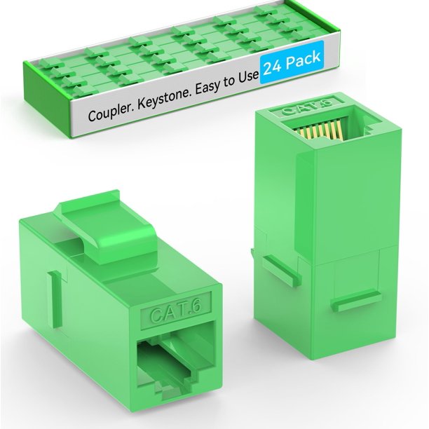 Acoplador Keystone Sokqovt CAT6 RJ45 hembra a hembra (paquete de 24)