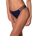 thumbnail image 3 of RELLECIGA Women's Navy Blue Strappy Sexy Thong Bikini Swimsuit Bottom String Bikini Panty Bathing Suit, 3 of 5