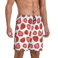 thumbnail image 2 of Sikiie Hand Drawn Strawberry Mens Pajama Shorts, Lightweight Lounge Pant with Pockets Soft Sleep Pj Shorts for MenMedium, 2 of 6