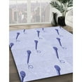 thumbnail image 3 of Ahgly Company Tapis Rectangulaire Lavable en Machine Intérieur Transitionnel Lavande Bleu, 2 Pieds x 4 Pieds, 3 of 7