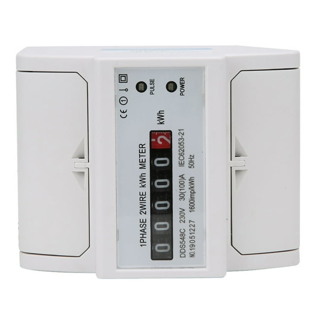 Power Meter Watt Meter DDS548C Watt Hour Meter Single Phase 4P 230V Power Energy Meter 35mm Din Rail Mount