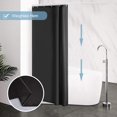 thumbnail image 4 of Shower Curtain, Black (120x180cm), Anti-mold, Small, Polyester Fabric, 4 of 5