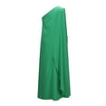 thumbnail image 4 of Bigersell Casual Dresses for Women Elegant and Irregular Loose Dress Slant Shoulder Long Dress Women Maxi Dress Style 41201, Female Ankle-Length Dresses Green XL, 4 of 7