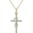 Xiao Hua Collar de cruz personalizado con cadena de clavícula de diamantes, accesorios para mujer, dorado