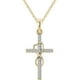 thumbnail image 1 of Xiao Hua Collar de cruz personalizado con cadena de clavícula de diamantes, accesorios para mujer, dorado, 1 of 4