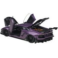 thumbnail image 2 of Lamborghini Aventador Liberty Walk LB-Works Viola SE30 Purple Metallic with Carbon Hood Limited Ed 1/18 Model Car by Autoart, 2 of 6