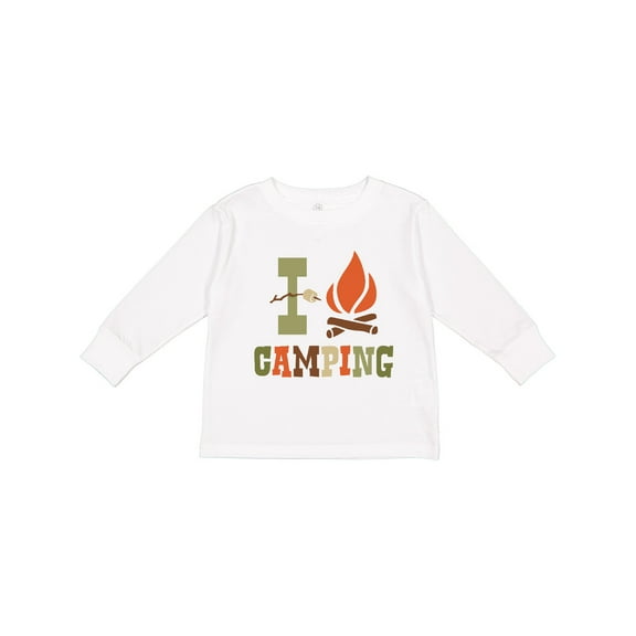 Inktastic I Love Camping Boys or Girls Long Sleeve Toddler T-Shirt
