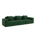 thumbnail image 3 of 118-inch modular sofa can be converted into an sofa bed Free conversion sofa set flexible configuration, soft cloud velvet fabric Three-person combination green, 3 of 4