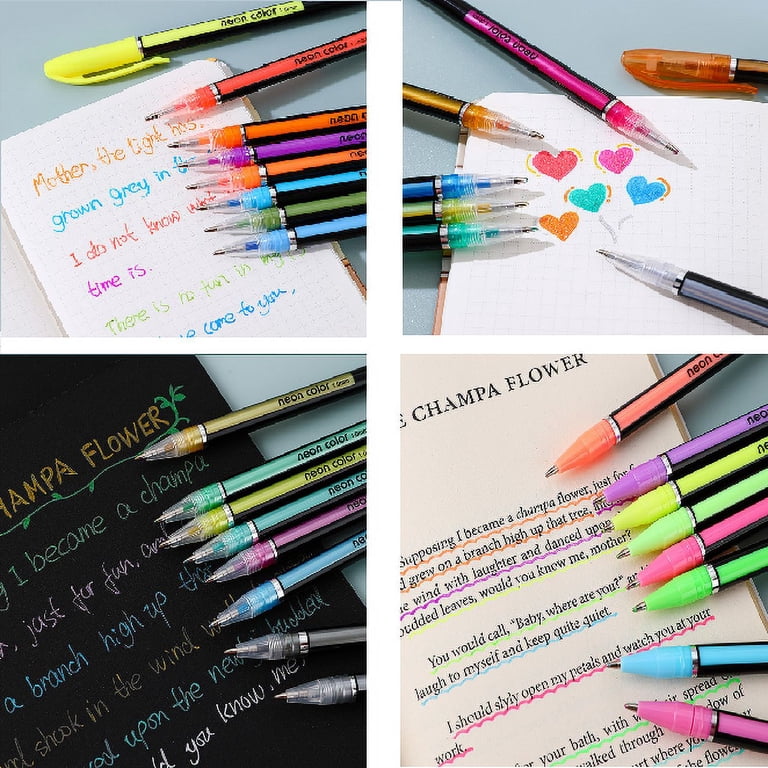 Lksixu Colored Gel Pens Set, 36 Colors Gel Marker Pens with 40