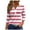 Pink, variant on PMVFHDE Women's Three Quarter Sleeve Neck Print Tshirt Ladies Daily Summer Striped Basic Button Down Oversized Loose Comfort Soft Lightweight Tunic Blouses Tops Shirts Classic Versatile Grey,L