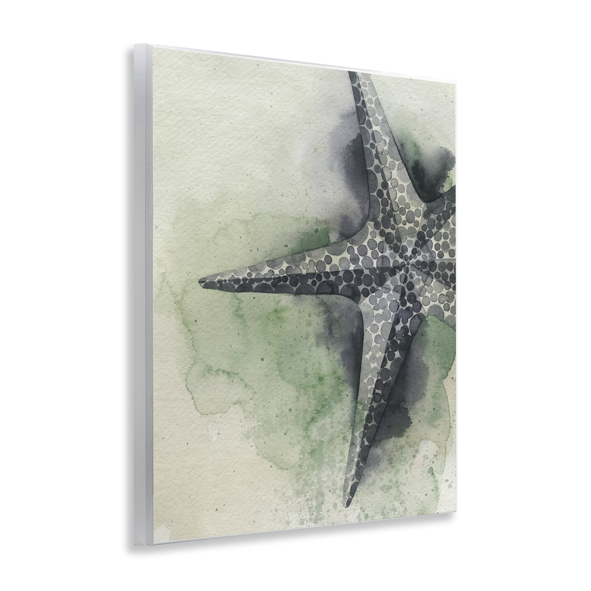 Stupell Industries Spotted Grey Starfish Animals & Insects Painting Unframed Art Print Wall Art, 11 x 14