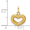 thumbnail image 2 of 14k Polished Cut-out Puffed Heart Charm, 2 of 4