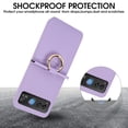 thumbnail image 3 of for Motorola Razr 40 Case, Classic Premium PU Leather Flip Case with Card Holder Shockproof Drop Protective Ring Holder Phone Case Cover for Motorola Razr 40, Purple, 3 of 6