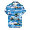 thumbnail image 2 of Zylanna Men's Hawaiian Shirts, Casual Quickly Dry Turndown Collar Short Sleeve Summer Beach Button Down Shirts Multicolor Size 2XL, 2 of 4