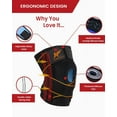 thumbnail image 6 of Hurmoya Adjustable Neoprene Knee Brace with Patella Gel and Side Stabilizers, Orange, Size S, 6 of 8