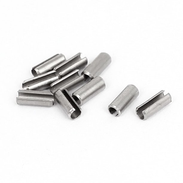 M3x8mm 304 Stainless Steel Split Spring Roll Dowel Pins Fasteners 10Pcs