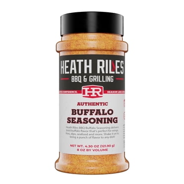 Heath Riles BBQ Rub - Buffalo Seasoning, Champion Pitmaster Recipe, Legendary Rubs For Smoking & Grilling, 70  BBQ Championships, 8 oz.
