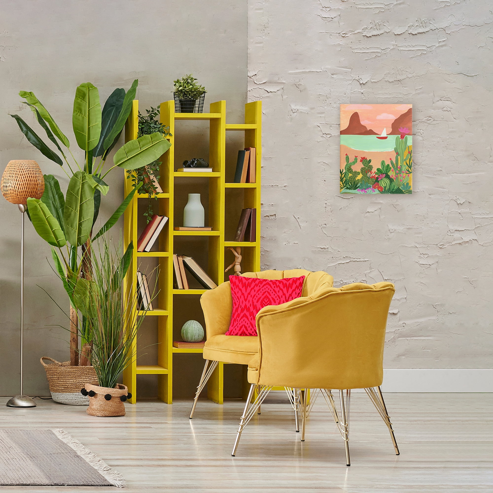 Desert Oasis Boat Canvas Wall Art, design by Nabeela Rumi