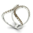 thumbnail image 2 of Statement Engagement Ring for Women - 0.5ct Simulated Champagne Diamond in 14K White Gold Promise Ring, 2 of 6