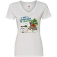 thumbnail image 3 of Inktastic I Want a Hippopotamus for Christmas Women's V-Neck T-Shirt, 3 of 5