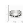 thumbnail image 6 of White Cobalt Ring Band Wedding Sterling Silver Beveled, 6 of 6