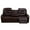 Brown- 3 Seat Sofa, variant on Power Leather Recliner Sofa Set with LED Lights,Living Room Furniture Armchair Chair with USB Ports, Brown