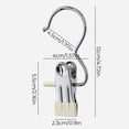 thumbnail image 2 of Clothespin Hat Pants Storage Hanging Travel Hook, 360° Rotating Stainless Steel Metal Hanging Hook Clips, Hanger Clips Towel Clips Boot Hangers for Closet, 2 of 6