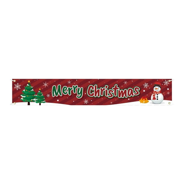 Banner navideño, decoración navideña colgante para Navidad de estilo rústico con 45 cm x 200 cm