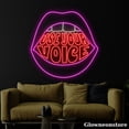 thumbnail image 4 of Glowneon Use Your Voice Neon Sign, Quote Led Sign, Sexy Lips Led Light, Bar Decor, Girl Room Decor, 4 of 5