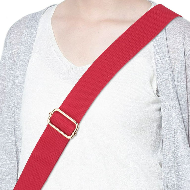 Kinganc Purse Strap Wide Shoulder Straps, Adjustable Crossbody Bag Strap,  Replacement Straps for Women Handbag Canvas(Beige-red)