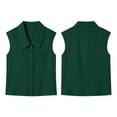 thumbnail image 3 of Uootdi Women's Blouses Sleeveless Button Down Linen Look Solid Shirts Summer Vacation Style Airy Comfortable Relaxed Fit Tunics Gift, 3 of 7