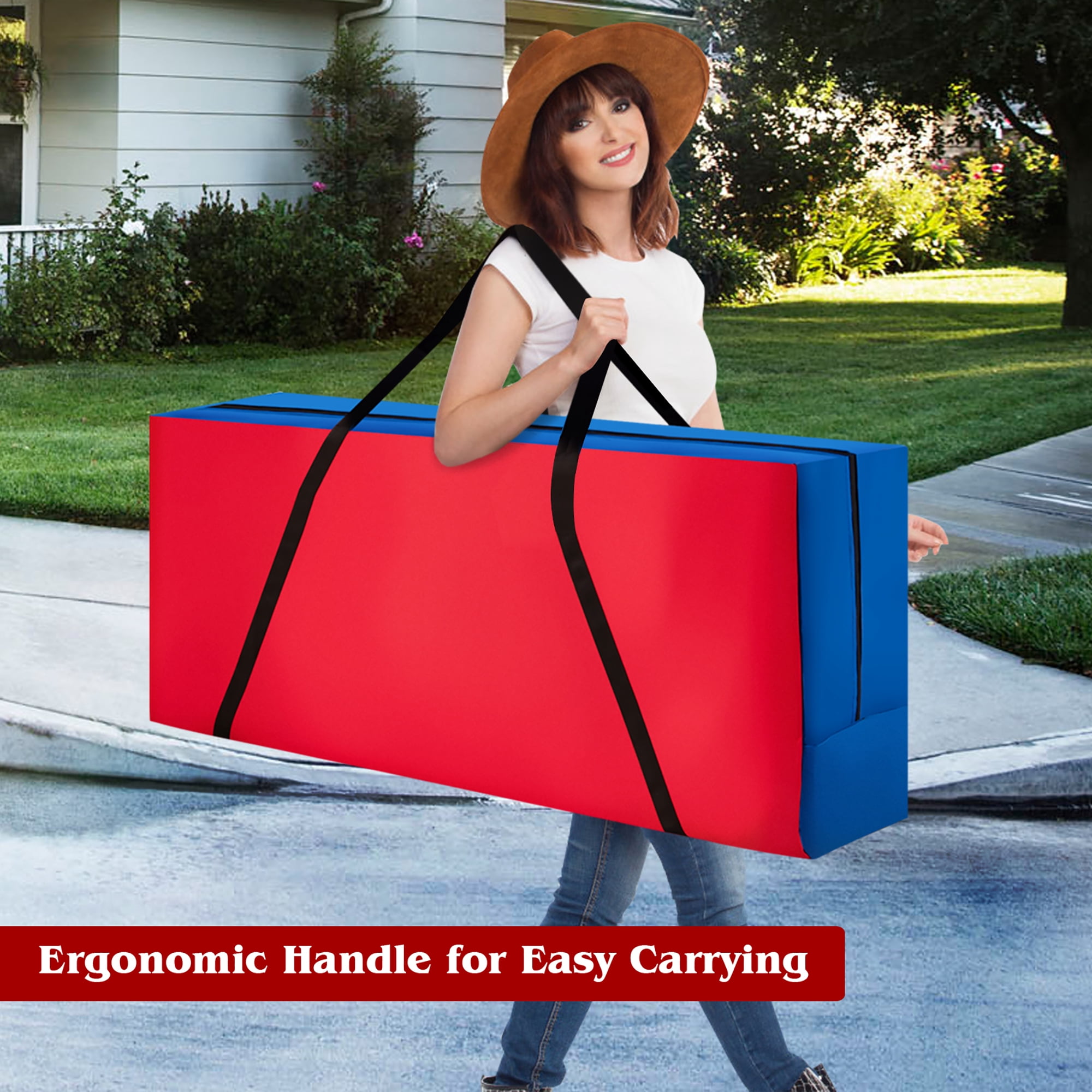 Costway 4 in A Row Jumbo 4-to-Score Game Set W/Storage Carrying Bag for Kids Adult