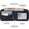 thumbnail image 3 of Alpine Swiss Zipper Bifold Wallet for Men Women RFID Protected Genuine Leather, 3 of 6