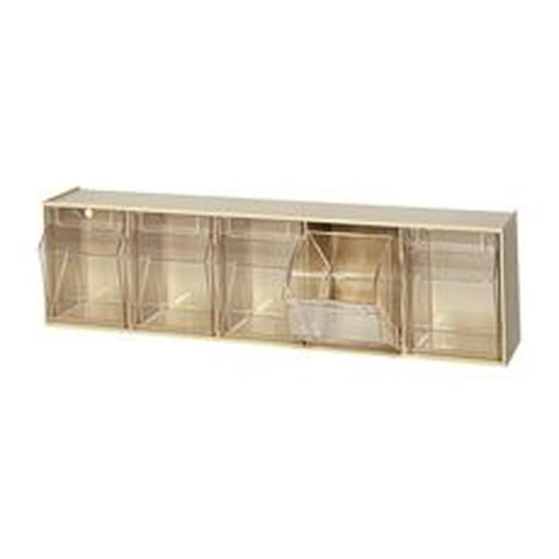 Tilt Bins, 5 Drawer, Ivory