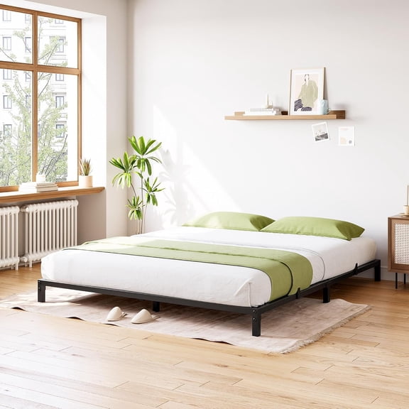 6 Inch Full Size Metal Platform Bed Frame, No Box Spring Needed Sturdy Noise Free Easy Assembly