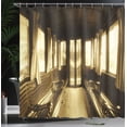 thumbnail image 4 of Ambesonne Brown Shower Curtain, Old Vintage Train Salon, 69"Wx75"L, Sepia, 4 of 5