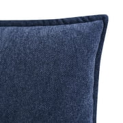 Mainstays 22 x 22 Blue Chenille Flange Decorative Throw Pillow