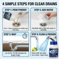 thumbnail image 6 of YAMB Powerful Pipe Drain Clog Remover, Fast Acting Sewer Unclogging Cleaner, Grease Hair Paper Blockage Dissolver, Multipurpose Household Cleaner Liquid for Kitchen Sink Bathroom Pipeline, 6 of 9