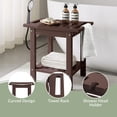 thumbnail image 4 of WestinTrends Sage HDPE Poly Plastic Waterproof Bathroom Shower Bench, Dark Brown, 4 of 10