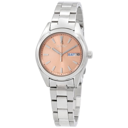 Seiko Quartz Peach Dial Ladies Watch SUR351P1