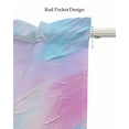 thumbnail image 5 of Pink Purple Linen Curtain Valance for Bedroom/Bathroom/Kitchen/Living/Dining Room Window,Contemporary Blue Smear Painting Abstract Art Pocket Topper Drapes Decorative Cafe Drapery Panel 60"x18", 5 of 6