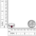 thumbnail image 6 of Gem Stone King 925 Sterling Silver Red Created Ruby and White Moissanite Halo Ring for Women | 1.14 Cttw | Heart Shape 6MM | Gemstone July Birthstone | Size 8, 6 of 6